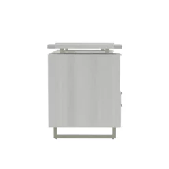 Mirella Reception Desk With Glass Countertop In White Ash -CYMAX Sales 1965956 2 L