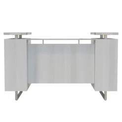 Mirella Reception Desk With Glass Countertop In White Ash -CYMAX Sales 1965956 4 L