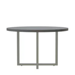 Mirella Conference Table (Table & Base) - 42" Stone Gray -CYMAX Sales 1965961 2 L