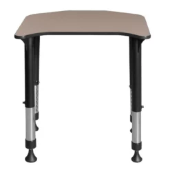 Ferris 26 In. X 24 In. Height Adjustable Student Desk- Beige 22 Ferris 26 In. X 24 In. Height Adjustable Student Desk- Beige -CYMAX Sales 1966511 2 L