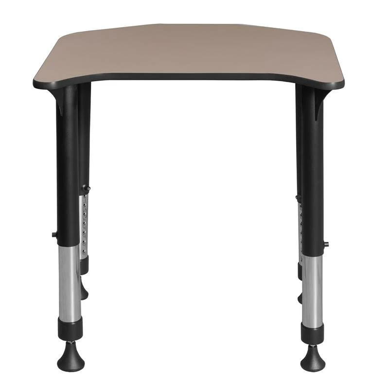 Ferris 26 In. X 24 In. Height Adjustable Student Desk- Beige 5 Ferris 26 In. X 24 In. Height Adjustable Student Desk- Beige - Image 3