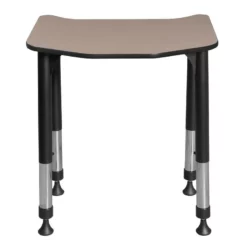 Ferris 26 In. X 24 In. Height Adjustable Student Desk- Beige 24 Ferris 26 In. X 24 In. Height Adjustable Student Desk- Beige -CYMAX Sales 1966511 4 L