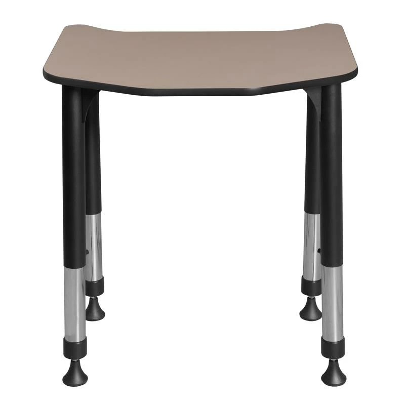 Ferris 26 In. X 24 In. Height Adjustable Student Desk- Beige 7 Ferris 26 In. X 24 In. Height Adjustable Student Desk- Beige - Image 5