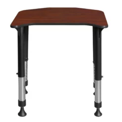 Ferris 26 In. X 24 In. Height Adjustable Student Desk- Cherry -CYMAX Sales 1966512 2 L