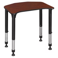 Ferris 26 In. X 24 In. Height Adjustable Student Desk- Cherry -CYMAX Sales 1966512 9 L