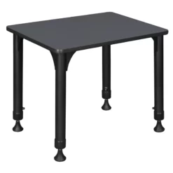 18.5 In. X 26 In. Rectangle Height Adjustable School Desk- Grey -CYMAX Sales 1966515 10 L