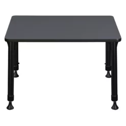 18.5 In. X 26 In. Rectangle Height Adjustable School Desk- Grey -CYMAX Sales 1966515 11 L