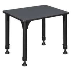 18.5 In. X 26 In. Rectangle Height Adjustable School Desk- Grey -CYMAX Sales 1966515 2 L