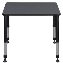 18.5 In. X 26 In. Rectangle Height Adjustable School Desk- Grey -CYMAX Sales 1966515 9 L