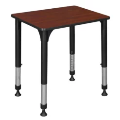18.5 In. X 26 In. Rectangle Height Adjustable School Desk- Cherry
