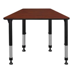 36 In. X 23 In. X 19 In. Trapezoid Height Adjustable School Desk- Cherry -CYMAX Sales 1966518 10 L