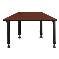 36 In. X 23 In. X 19 In. Trapezoid Height Adjustable School Desk- Cherry -CYMAX Sales 1966518 13 L