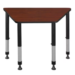 36 In. X 23 In. X 19 In. Trapezoid Height Adjustable School Desk- Cherry -CYMAX Sales 1966518 2 L