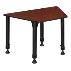 36 In. X 23 In. X 19 In. Trapezoid Height Adjustable School Desk- Cherry -CYMAX Sales 1966518 3 L