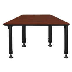 36 In. X 23 In. X 19 In. Trapezoid Height Adjustable School Desk- Cherry -CYMAX Sales 1966518 4 L