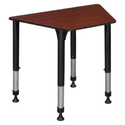 36 In. X 23 In. X 19 In. Trapezoid Height Adjustable School Desk- Cherry -CYMAX Sales 1966518 8 L