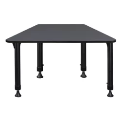 36 In. X 23 In. X 19 In. Trapezoid Height Adjustable School Desk- Grey 31 36 In. X 23 In. X 19 In. Trapezoid Height Adjustable School Desk- Grey -CYMAX Sales 1966519 13 L