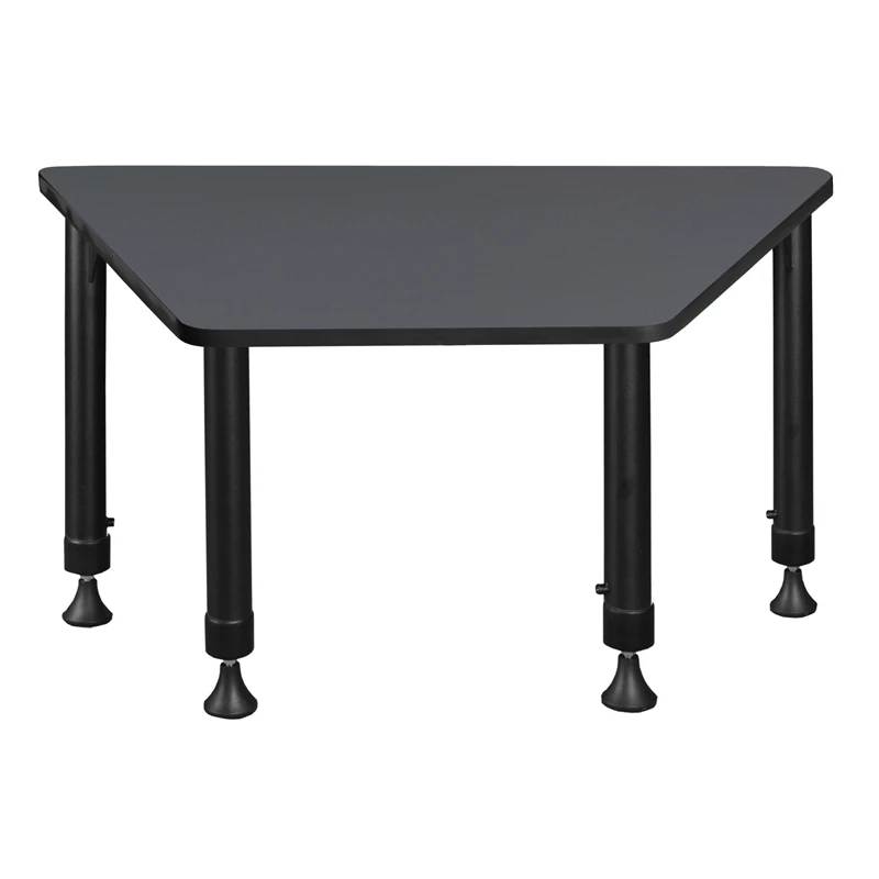 36 In. X 23 In. X 19 In. Trapezoid Height Adjustable School Desk- Grey 11 36 In. X 23 In. X 19 In. Trapezoid Height Adjustable School Desk- Grey - Image 9