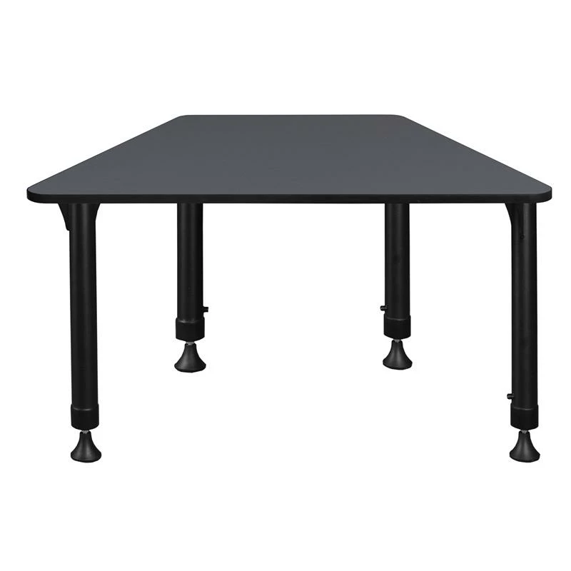 36 In. X 23 In. X 19 In. Trapezoid Height Adjustable School Desk- Grey 7 36 In. X 23 In. X 19 In. Trapezoid Height Adjustable School Desk- Grey - Image 5