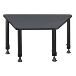 36 In. X 23 In. X 19 In. Trapezoid Height Adjustable School Desk- Grey 22 36 In. X 23 In. X 19 In. Trapezoid Height Adjustable School Desk- Grey -CYMAX Sales 1966519 5 L