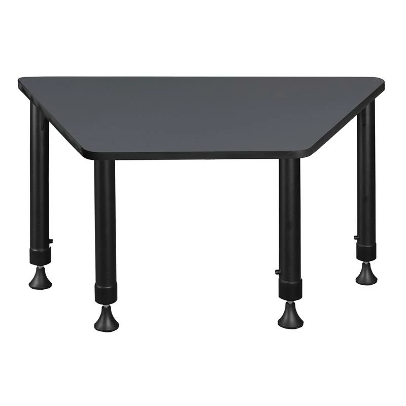 36 In. X 23 In. X 19 In. Trapezoid Height Adjustable School Desk- Grey 8 36 In. X 23 In. X 19 In. Trapezoid Height Adjustable School Desk- Grey - Image 6