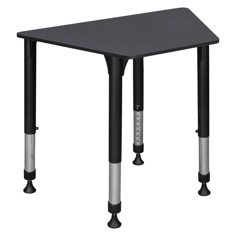 36 In. X 23 In. X 19 In. Trapezoid Height Adjustable School Desk- Grey 16 36 In. X 23 In. X 19 In. Trapezoid Height Adjustable School Desk- Grey - Image 14