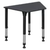 36 In. X 23 In. X 19 In. Trapezoid Height Adjustable School Desk- Grey 2 36 In. X 23 In. X 19 In. Trapezoid Height Adjustable School Desk- Grey -CYMAX Sales 1966519 L