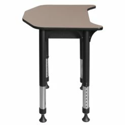 Ferris 26 In. X 24 In. Height Adjustable Student Desk With Book Storage- Beige 23 Ferris 26 In. X 24 In. Height Adjustable Student Desk With Book Storage- Beige -CYMAX Sales 1966520 3 L