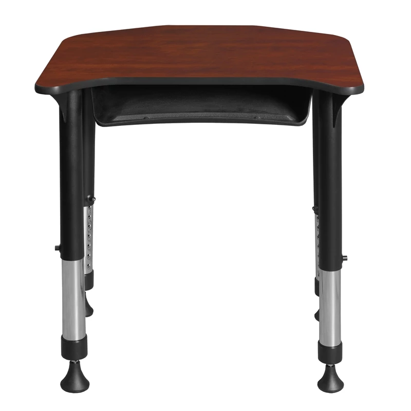 Ferris 26 In. X 24 In. Height Adjustable Student Desk With Book Storage- Cherry 18 Ferris 26 In. X 24 In. Height Adjustable Student Desk With Book Storage- Cherry - Image 16