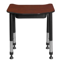 Ferris 26 In. X 24 In. Height Adjustable Student Desk With Book Storage- Cherry 33 Ferris 26 In. X 24 In. Height Adjustable Student Desk With Book Storage- Cherry -CYMAX Sales 1966521 14 L