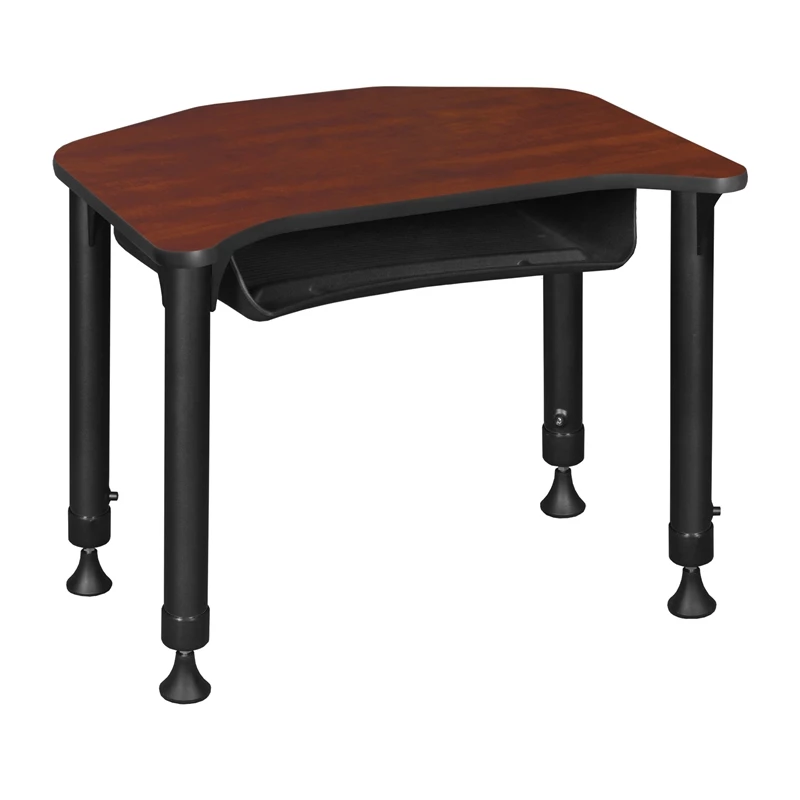 Ferris 26 In. X 24 In. Height Adjustable Student Desk With Book Storage- Cherry 19 Ferris 26 In. X 24 In. Height Adjustable Student Desk With Book Storage- Cherry - Image 17