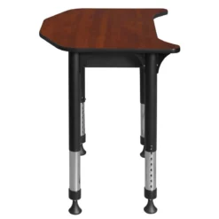 Ferris 26 In. X 24 In. Height Adjustable Student Desk With Book Storage- Cherry 22 Ferris 26 In. X 24 In. Height Adjustable Student Desk With Book Storage- Cherry -CYMAX Sales 1966521 3 L