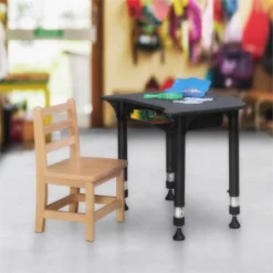 Ferris 26 In. X 24 In. Height Adjustable Student Desk With Book Storage- Grey 27 Ferris 26 In. X 24 In. Height Adjustable Student Desk With Book Storage- Grey -CYMAX Sales 1966522 11 L