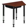 36 In. X 23 In. X 19 In. Trapezoid Adjustable School Desk W/ Storage- Cherry 2 36 In. X 23 In. X 19 In. Trapezoid Adjustable School Desk W/ Storage- Cherry -CYMAX Sales 1966528 L