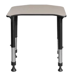 Ferris 26 In. X 24 In. Height Adjustable Student Desk- Maple -CYMAX Sales 1966562 12 L