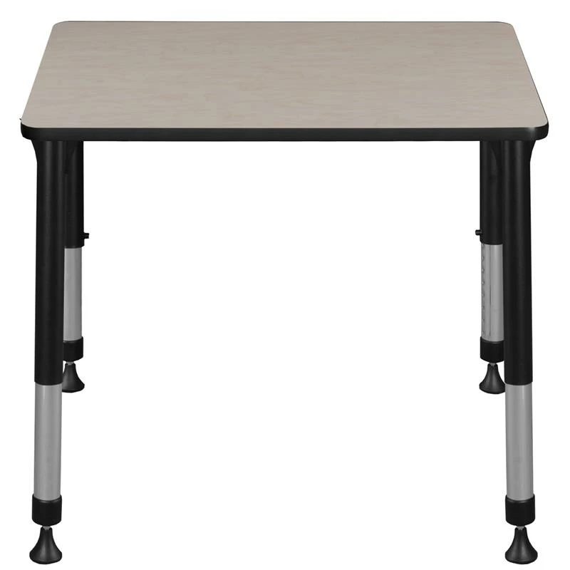 18.5 In. X 26 In. Rectangle Height Adjustable School Desk- Maple 4 18.5 In. X 26 In. Rectangle Height Adjustable School Desk- Maple - Image 2