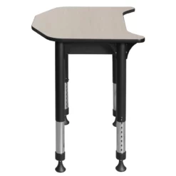 Ferris 26 In. X 24 In. Height Adjustable Student Desk With Book Storage- Maple -CYMAX Sales 1966565 13 L