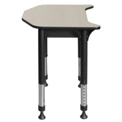 Ferris 26 In. X 24 In. Height Adjustable Student Desk With Book Storage- Maple -CYMAX Sales 1966565 3 L