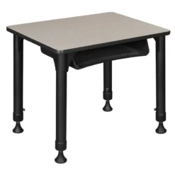 18.5 In. X 26 In. Rectangle Height Adjustable School Desk W/ Storage- Maple 21 18.5 In. X 26 In. Rectangle Height Adjustable School Desk W/ Storage- Maple -CYMAX Sales 1966566 3 L