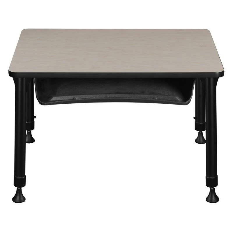 18.5 In. X 26 In. Rectangle Height Adjustable School Desk W/ Storage- Maple 7 18.5 In. X 26 In. Rectangle Height Adjustable School Desk W/ Storage- Maple - Image 5