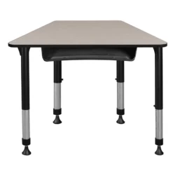 36 In. X 23 In. X 19 In. Trapezoid Adjustable School Desk W/ Storage- Maple 33 36 In. X 23 In. X 19 In. Trapezoid Adjustable School Desk W/ Storage- Maple -CYMAX Sales 1966567 10 L