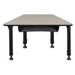 36 In. X 23 In. X 19 In. Trapezoid Adjustable School Desk W/ Storage- Maple 22 36 In. X 23 In. X 19 In. Trapezoid Adjustable School Desk W/ Storage- Maple -CYMAX Sales 1966567 4 L