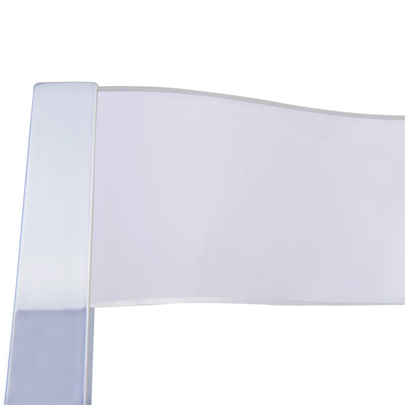 LeisureMod Modern Menno Acrylic Chrome Dining Folding Chair In Clear Set Of 2 7 LeisureMod Modern Menno Acrylic Chrome Dining Folding Chair In Clear Set Of 2 - Image 5