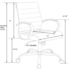 LeisureMod Benmar Modern Leatherette Executive Swivel Office Chair In Tan 36 LeisureMod Benmar Modern Leatherette Executive Swivel Office Chair In Tan -CYMAX Sales 1967105 13 L