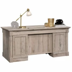 Sauder Palladia Contemporary Wood Executive Desk In Wind Oak -CYMAX Sales 1967343 6 L 1