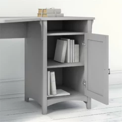 Bush Furniture Salinas 55W Corner Desk With File Cabinet & 5 Shelf Bookcase -CYMAX Sales 1969161 2 L