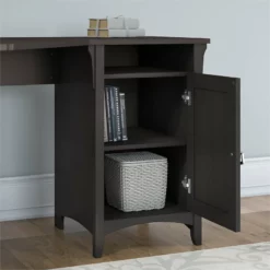 Bush Furniture Salinas 55W Corner Desk With File Cabinet & 5 Shelf Bookcase -CYMAX Sales 1969162 2 L