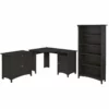 Bush Furniture Salinas 55W Corner Desk With File Cabinet & 5 Shelf Bookcase 1 Bush Furniture Salinas 55W Corner Desk With File Cabinet & 5 Shelf Bookcase -CYMAX Sales 1969162 L