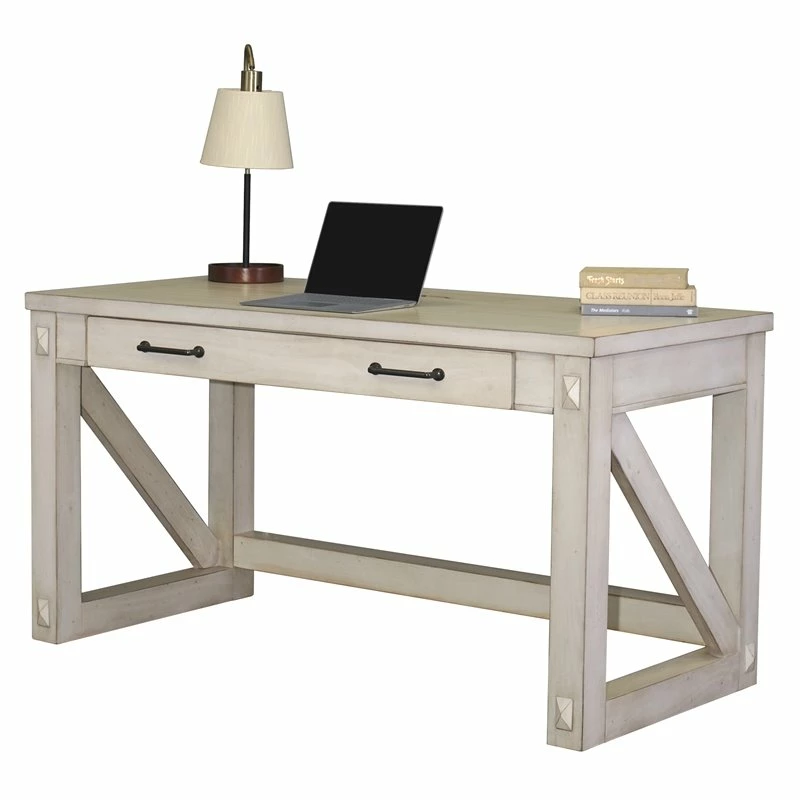 Martin Furniture Avondale Wood Writing Desk In Weathered White 3 Martin Furniture Avondale Wood Writing Desk In Weathered White