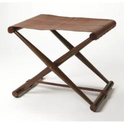 Butler Specialty Sutton Leather Folding Stool In Brown -CYMAX Sales 1969763 5 L